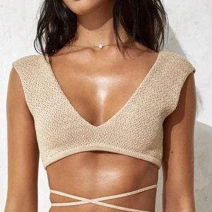 Flook the label Amaris crop top M color sand